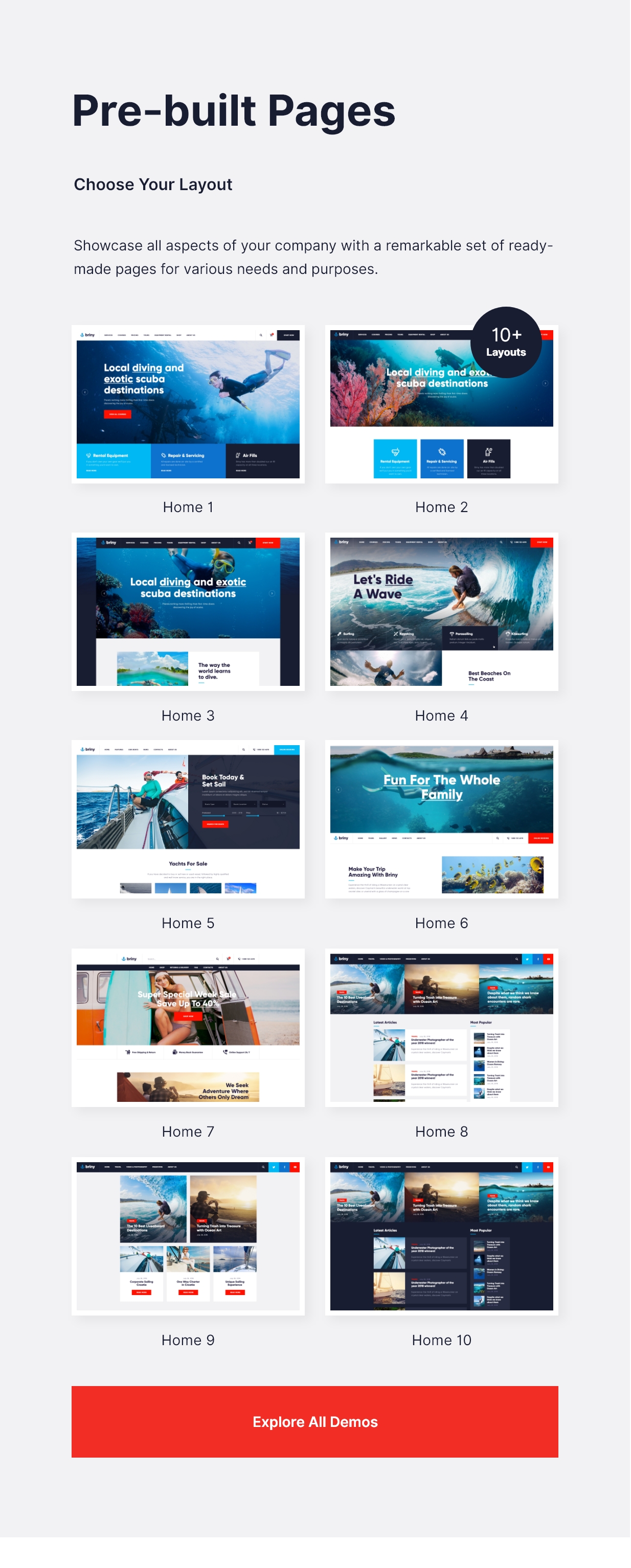 Briny | Scuba Diving School & Water Sports WordPress Theme + RTL