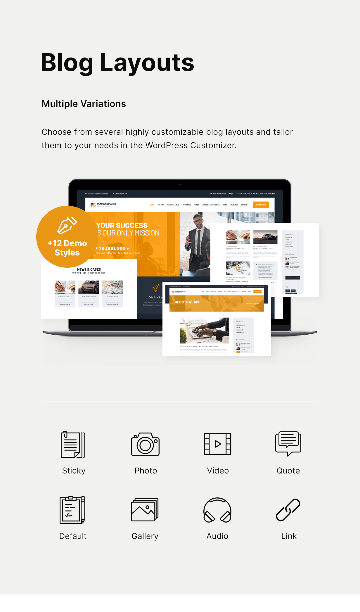 Pearson Specter | Law WordPress Theme for Lawyer & Attorney - 6