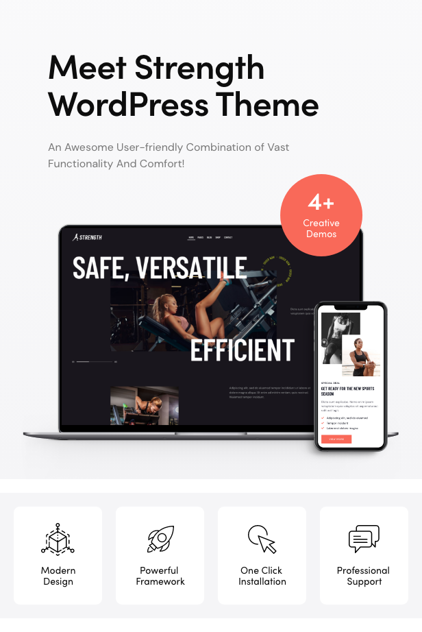 Strength - Sportswear Store & Equipment Shop WordPress Theme