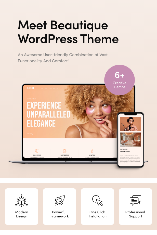 Beautique — Luxury Salon & Barbershop WordPress Theme