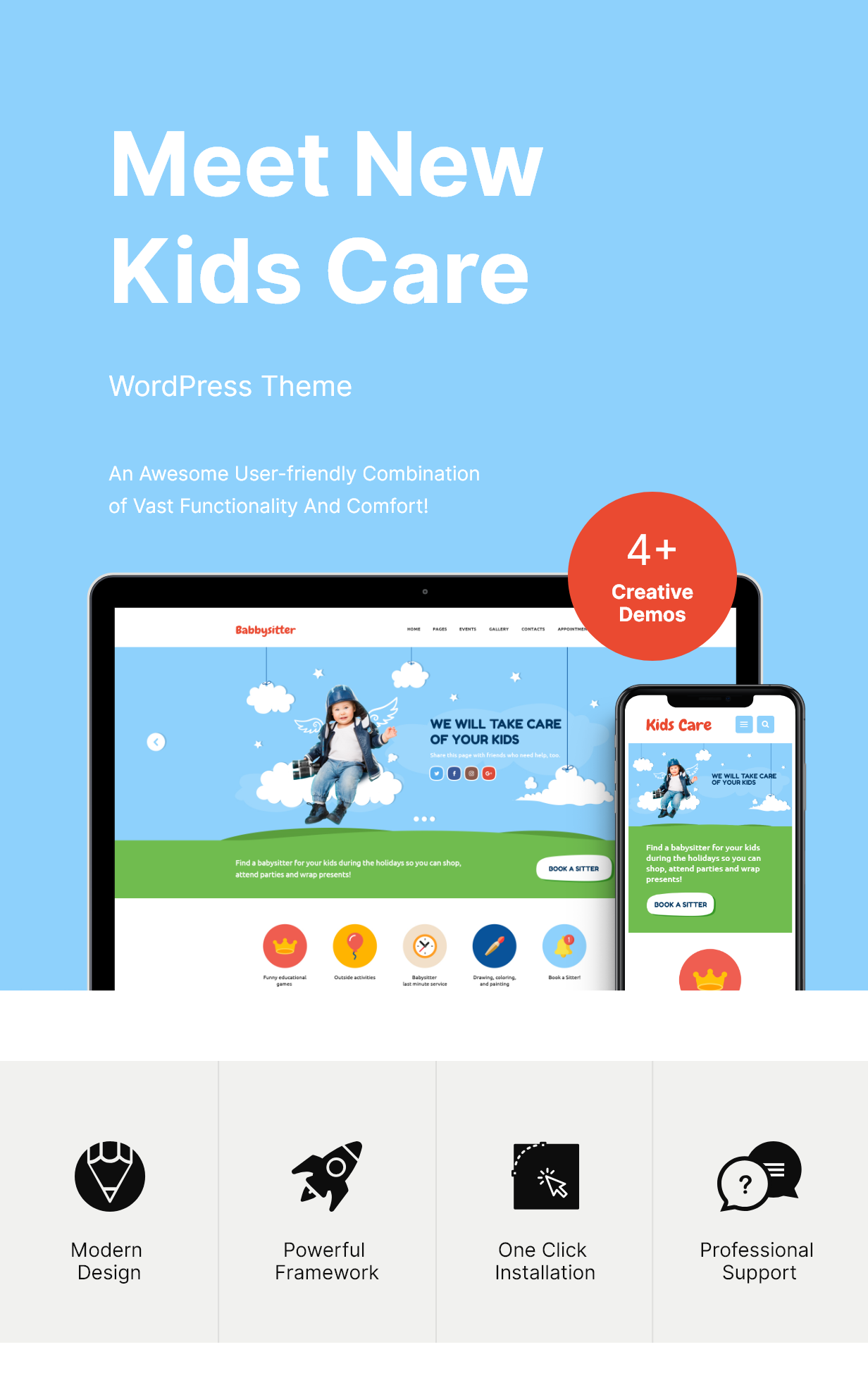 Kids Care | A Multi-Purpose Children WordPress Theme