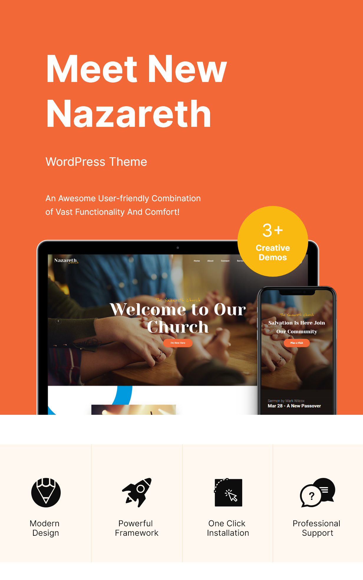 Nazareth | Church & Religion WordPress Theme - 1