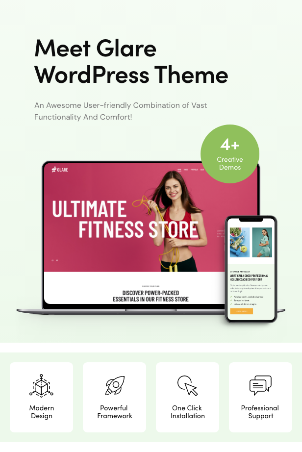 Glare - Diet Coach & Fitness Guru WordPress Theme