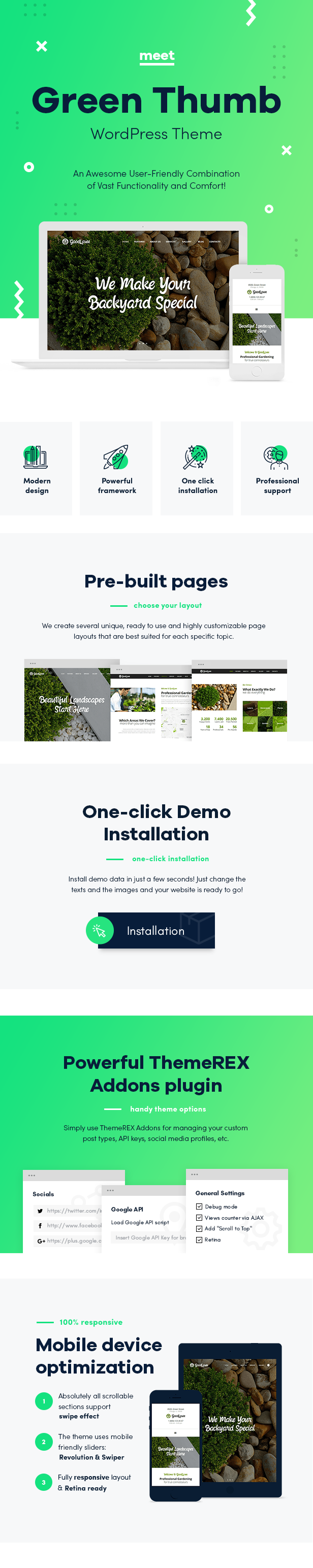 Green Thumb | Gardening & Landscaping WordPress Theme - 1