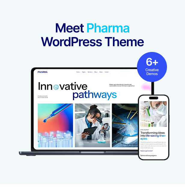 Pharma - Laboratory & Science Research WordPress Theme