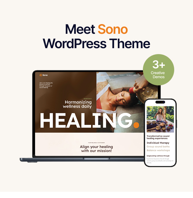 Sono - Sound Healing Therapy WordPress Theme
