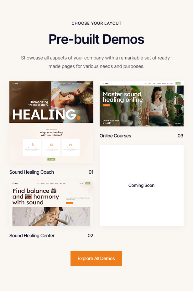 Sono - Sound Healing Therapy WordPress Theme