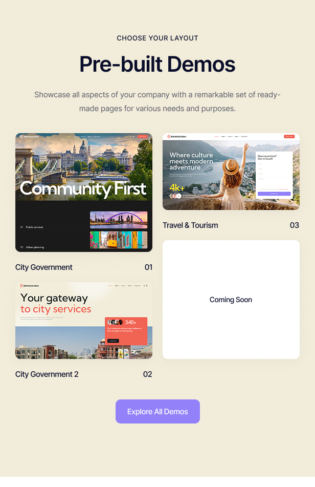 Administration - City Government & Municipal WordPress Theme