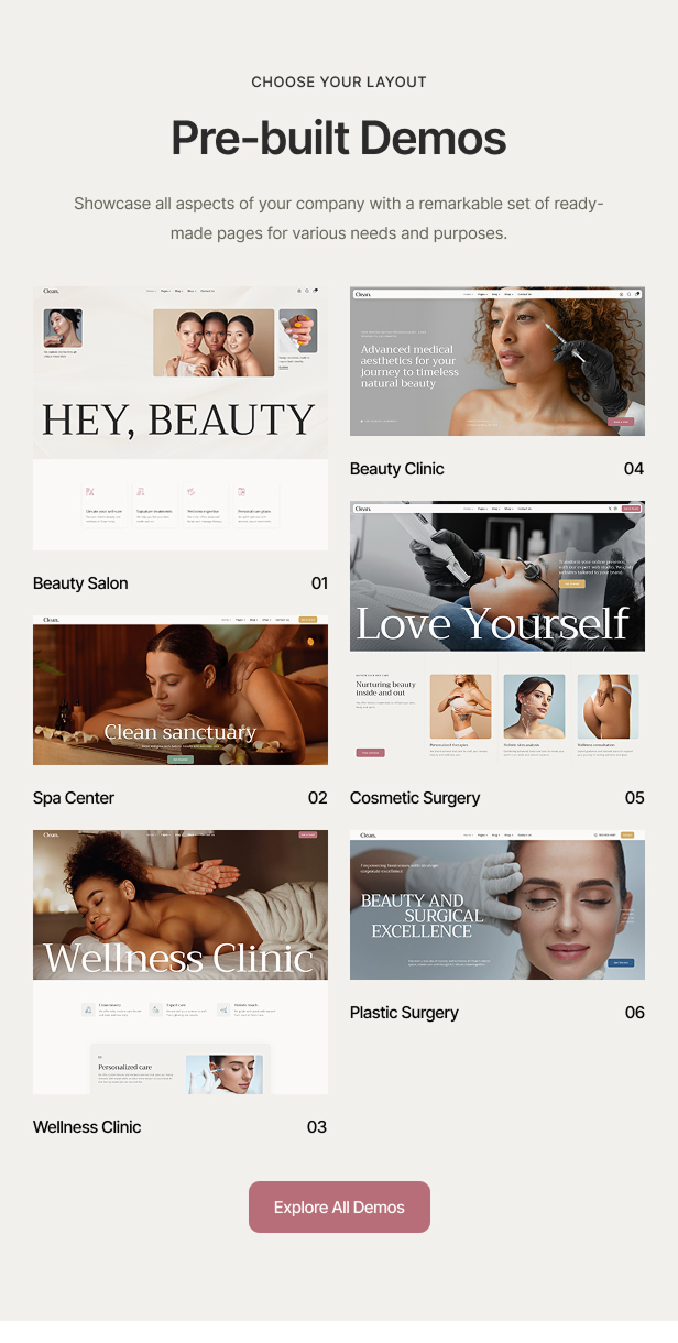 Clean - Beauty Salon & Wellness Clinic WordPress Theme