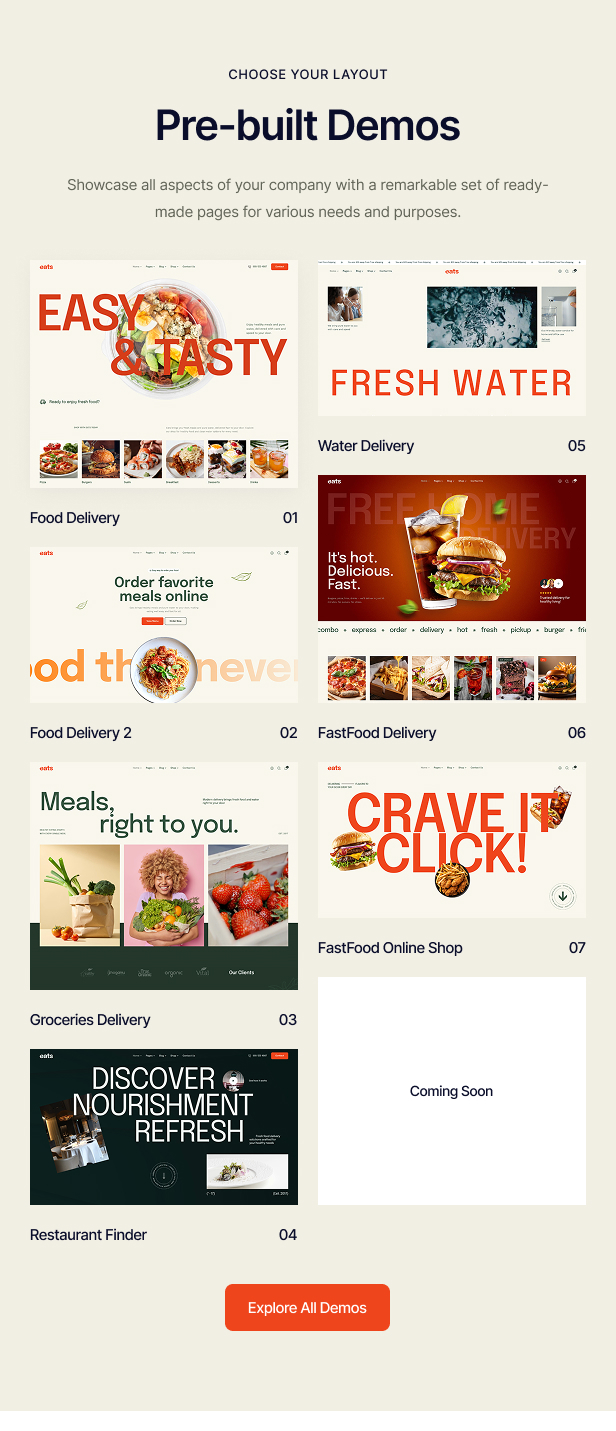 Eats - Water & Food  Delivery WordPress Theme