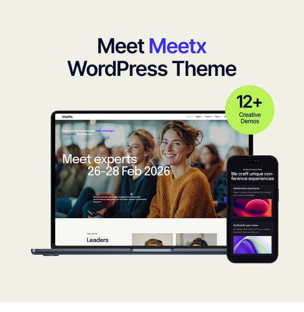 Meetx - Conference, Catering & Event WordPress Theme