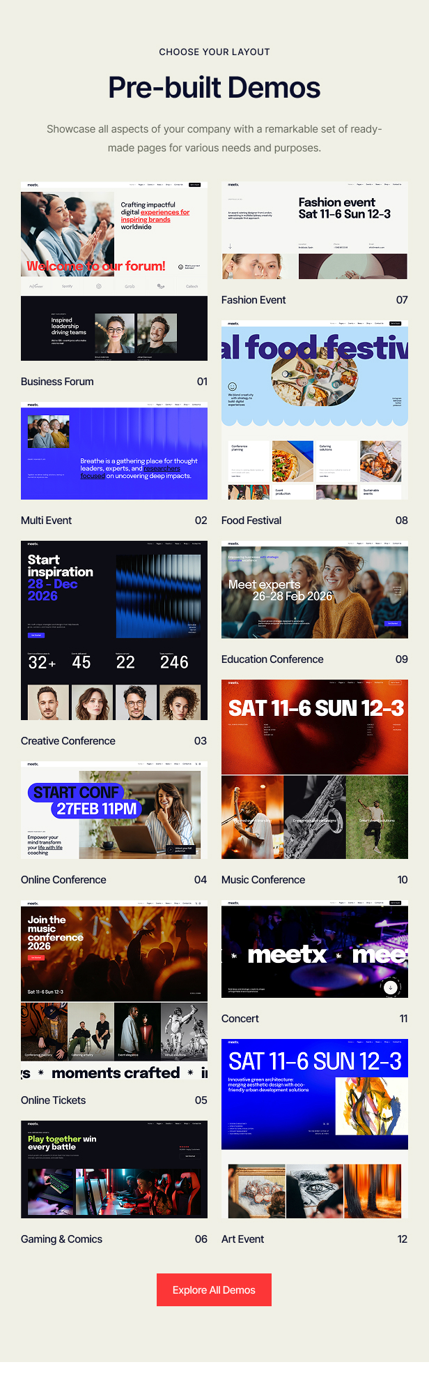 Meetx - Conference, Catering & Event WordPress Theme