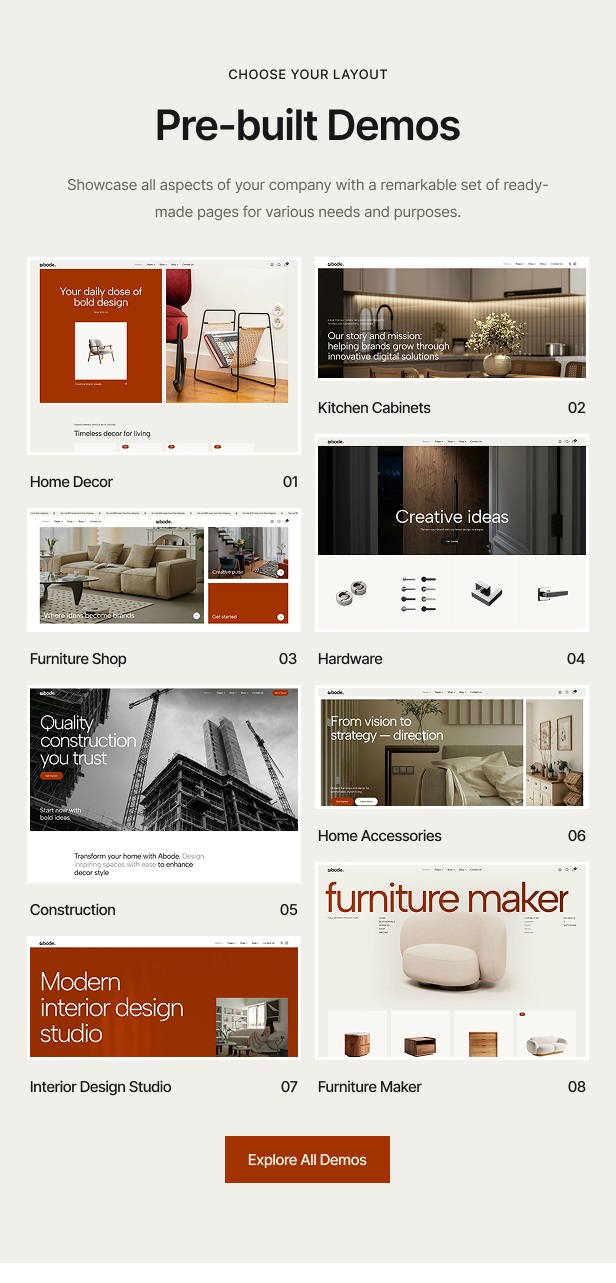 Abode - Furniture Store and Home Decor WordPress Theme