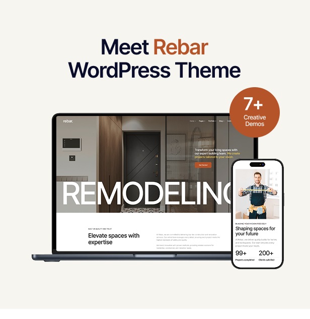 Rebar - Construction & Renovation & Building WordPress Theme