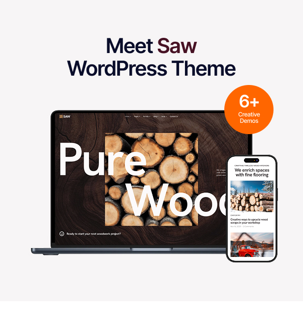Saw - Wood, Carpentry, Flooring WordPress Theme