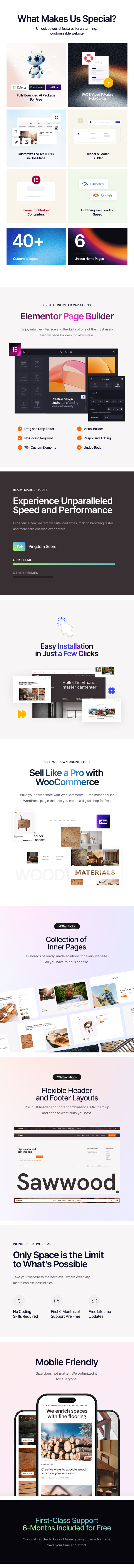 Saw - Wood, Carpentry, Flooring WordPress Theme