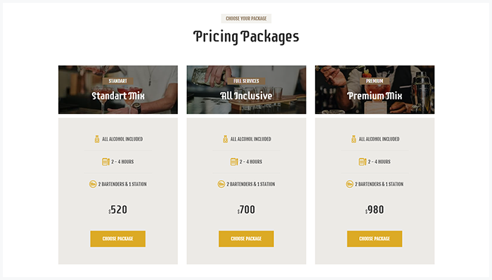Pricing Table WP Theme