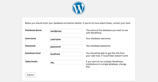 wp-installation-banner-dbinfo