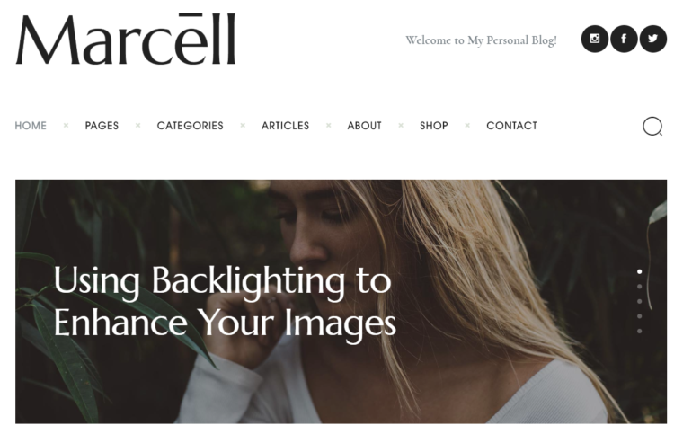 Marcell - one of the best free wordpress themes
