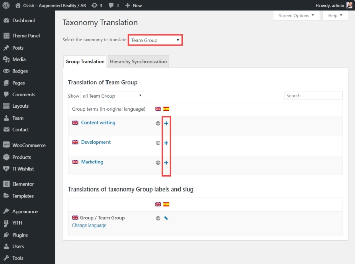 taxonomy translation