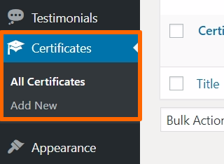 certificates cpt
