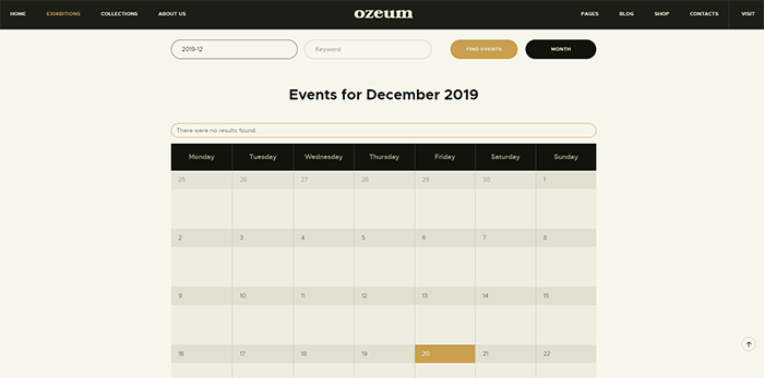 Events Calendar Included