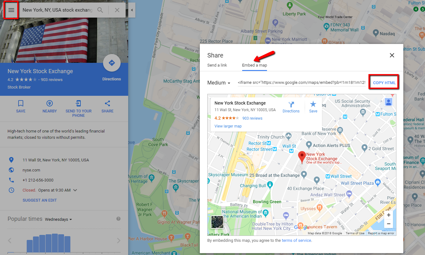 google maps embed iframe