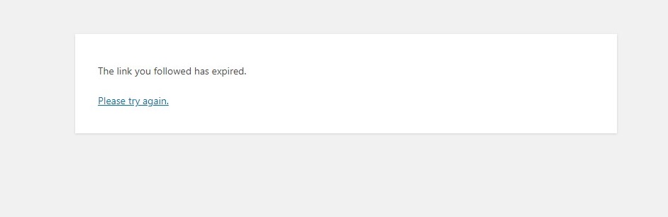 the link you followed has expired