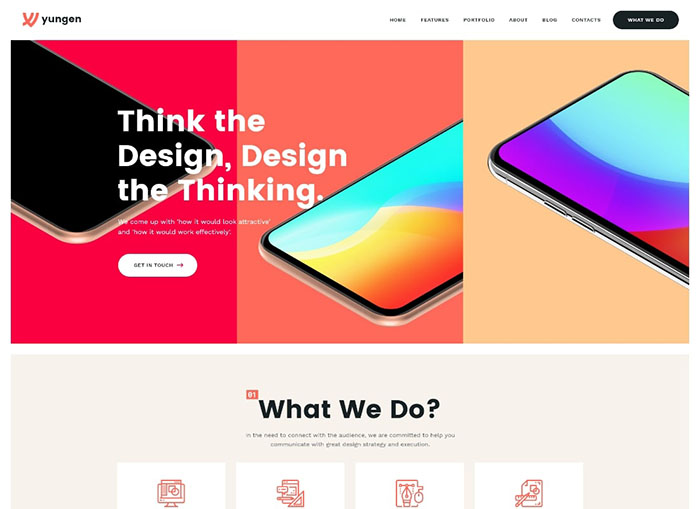 Yungen – Modern Agency Free WordPress Theme