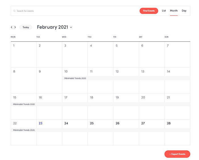 Events Calendars