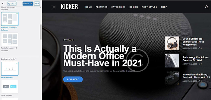Fully Customizable Blog Page