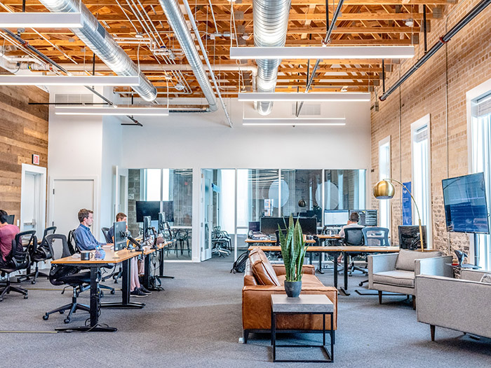 working at the office