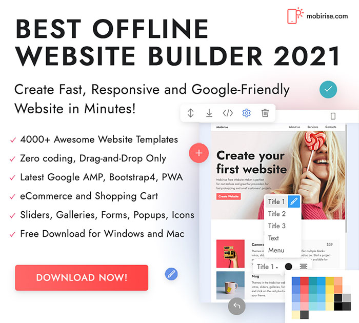 5. Mobirise Website Builder