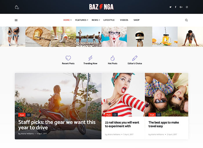 Bazinga | Modern Magazine & Viral Blog WordPress Theme