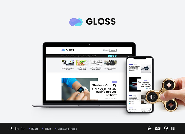 Gloss | Viral News Magazine WordPress Blog Theme + Shop
