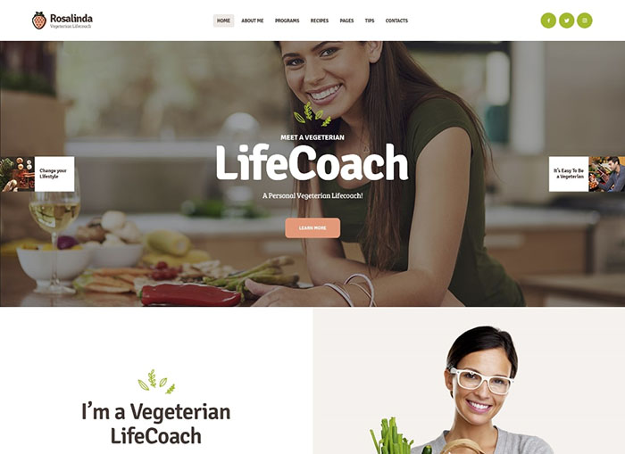 Rosalinda | Health Coach & Vegetarian Lifestyle Blog WordPress Theme
