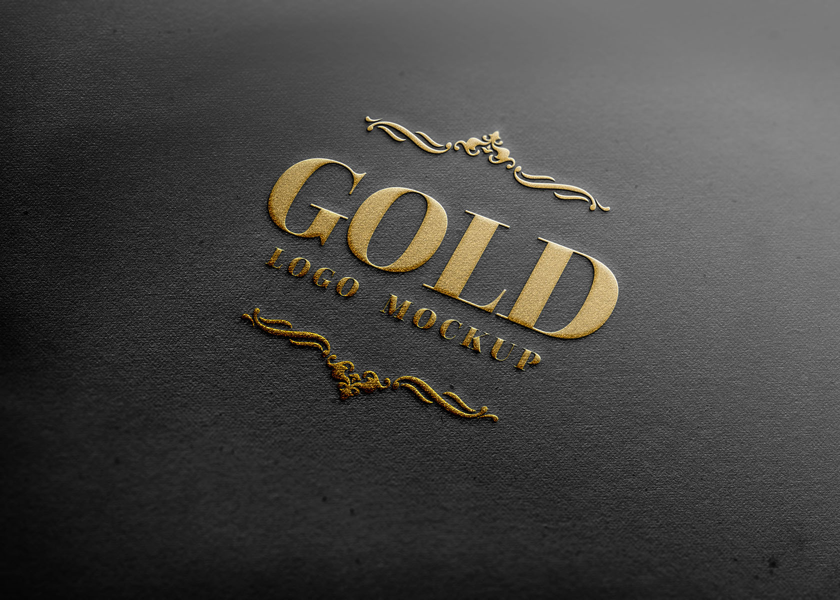 Embossed Gold And Silver Foil Logo Mockup