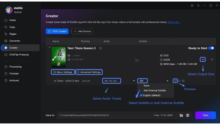 DVDFab DVD Creator