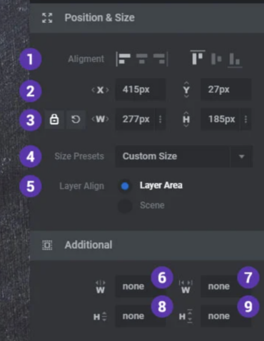 Size & Position