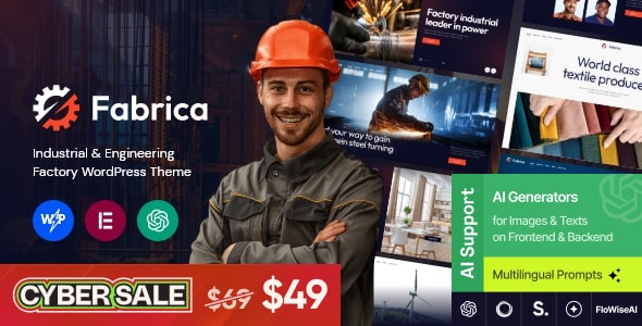 Fabrica – Industrial & Engineering WordPress Theme