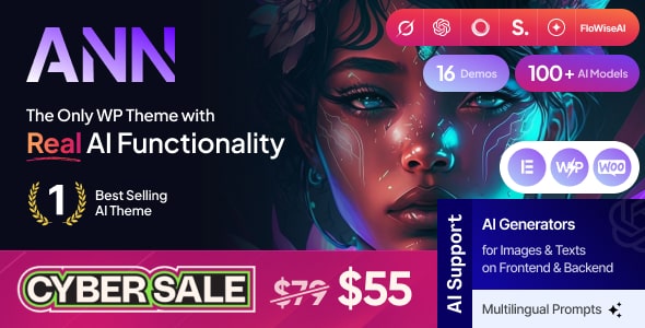 Ann – AI Generator & AI Agency WordPress Theme