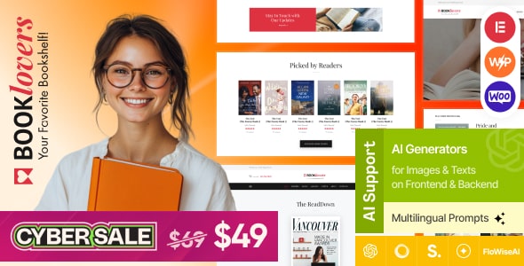 Booklovers – Publishing House & Bookstore WordPress Theme