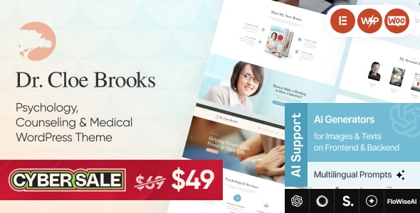 Cloe Brooks – Psychology & Counseling WordPress Theme
