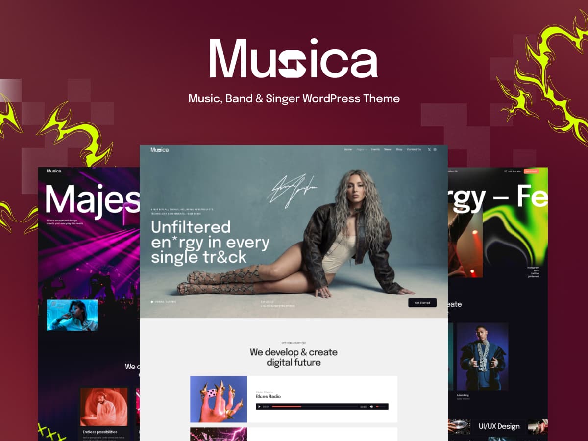Muzica Music Band Singer WordPress Theme