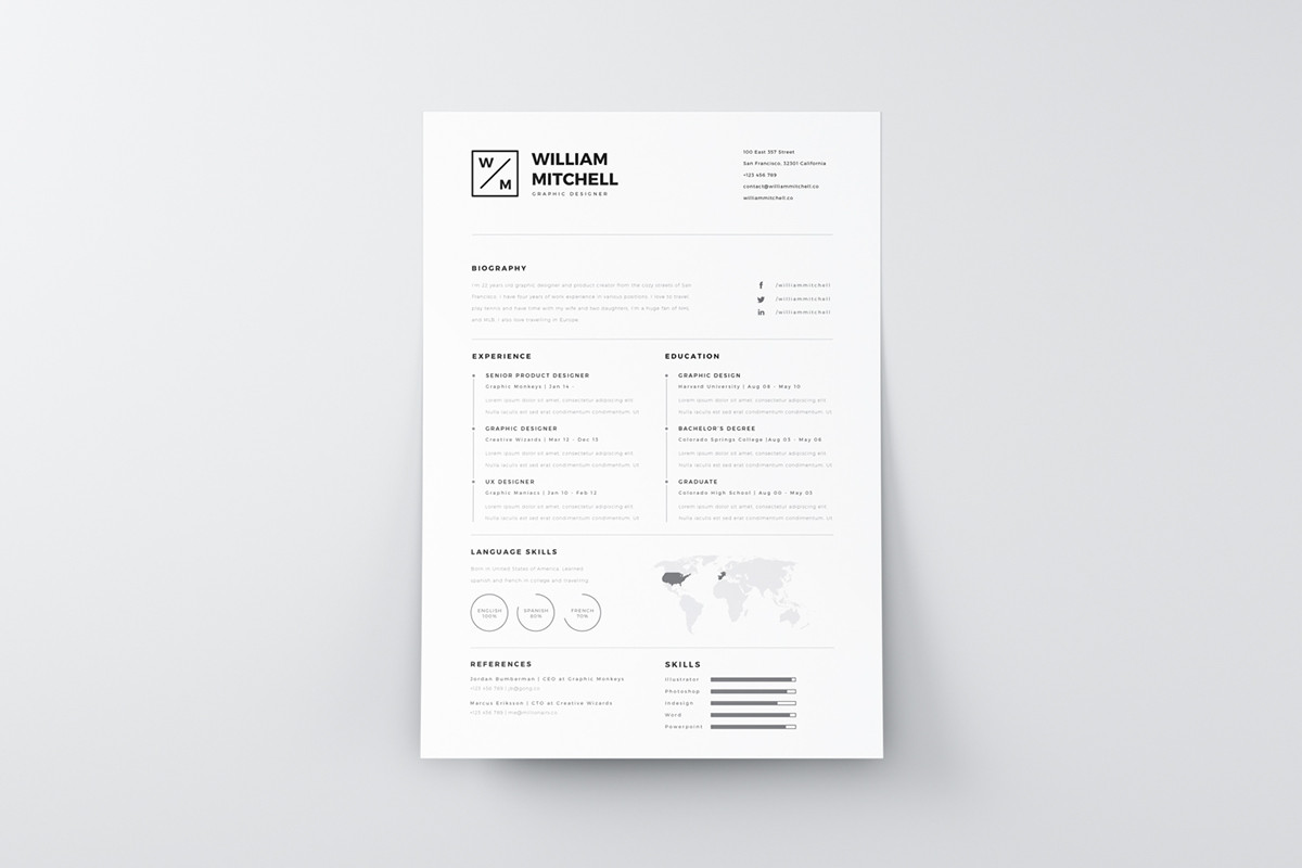 40 free printable cv templates in 2017 to get a perfect job