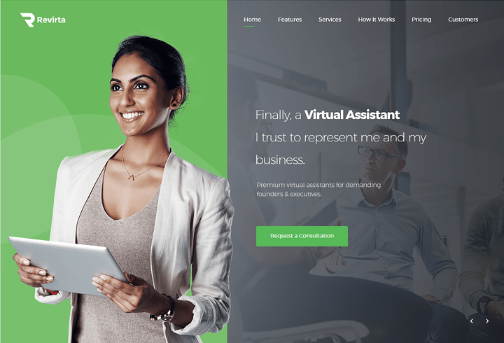 Revirta - Virtual Assistant WordPress Theme - ThemeREX