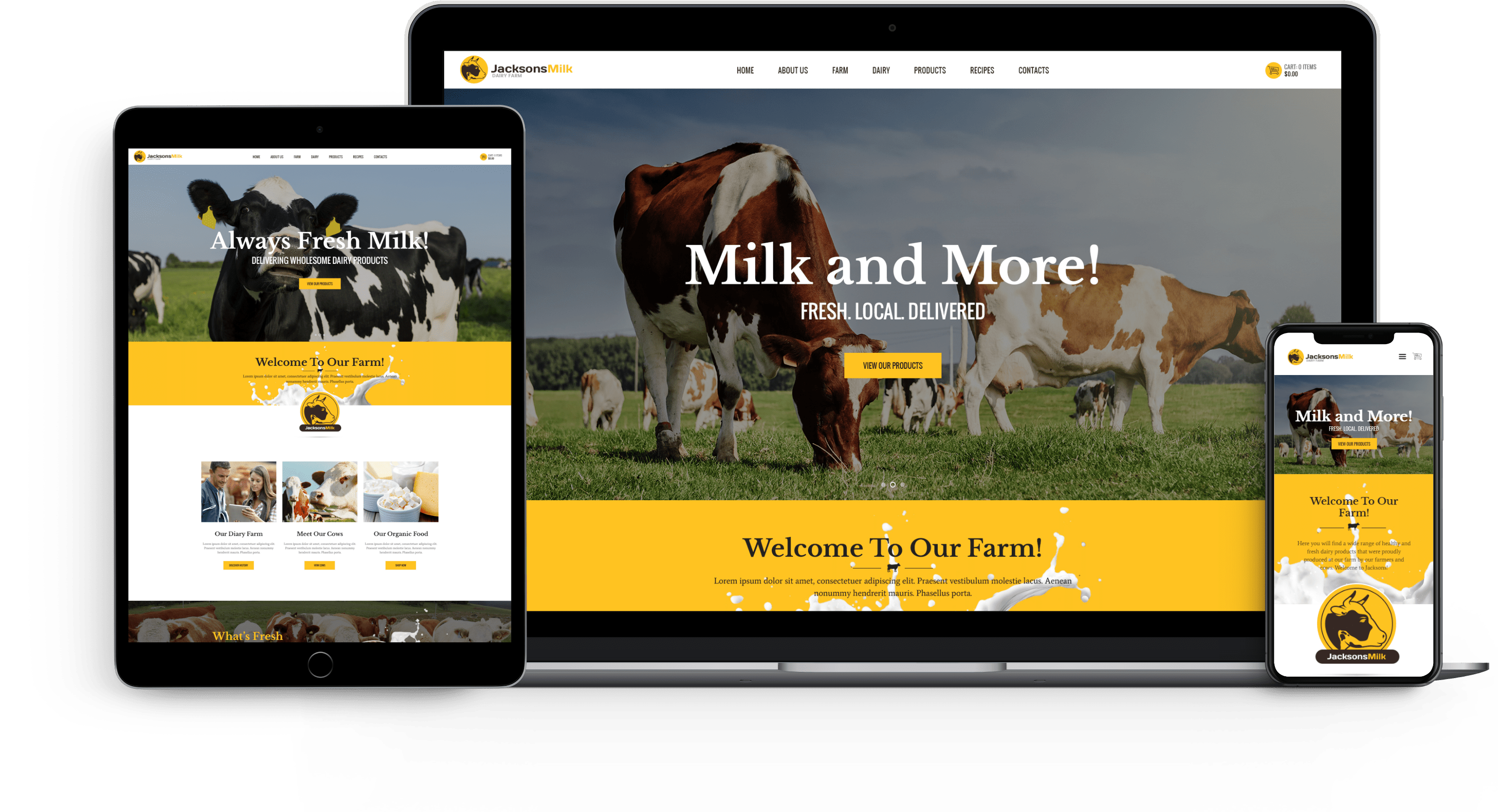 Dairy Farm & Eco Products Theme ThemeREX