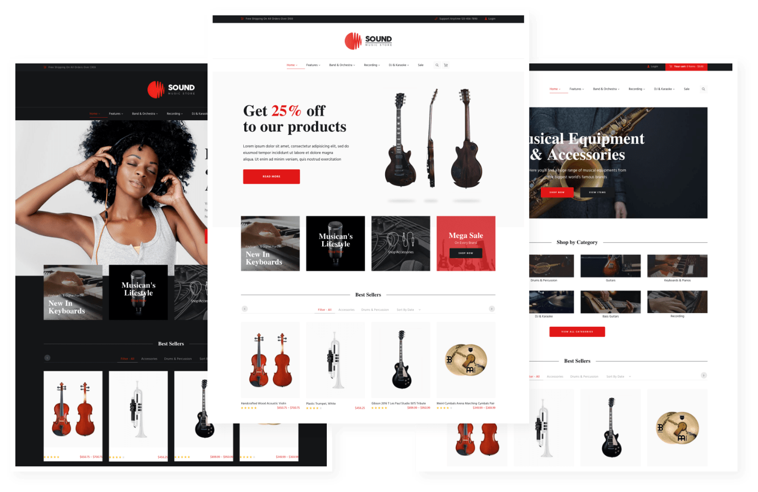 Sound Musical Instruments Online Store ThemeREX