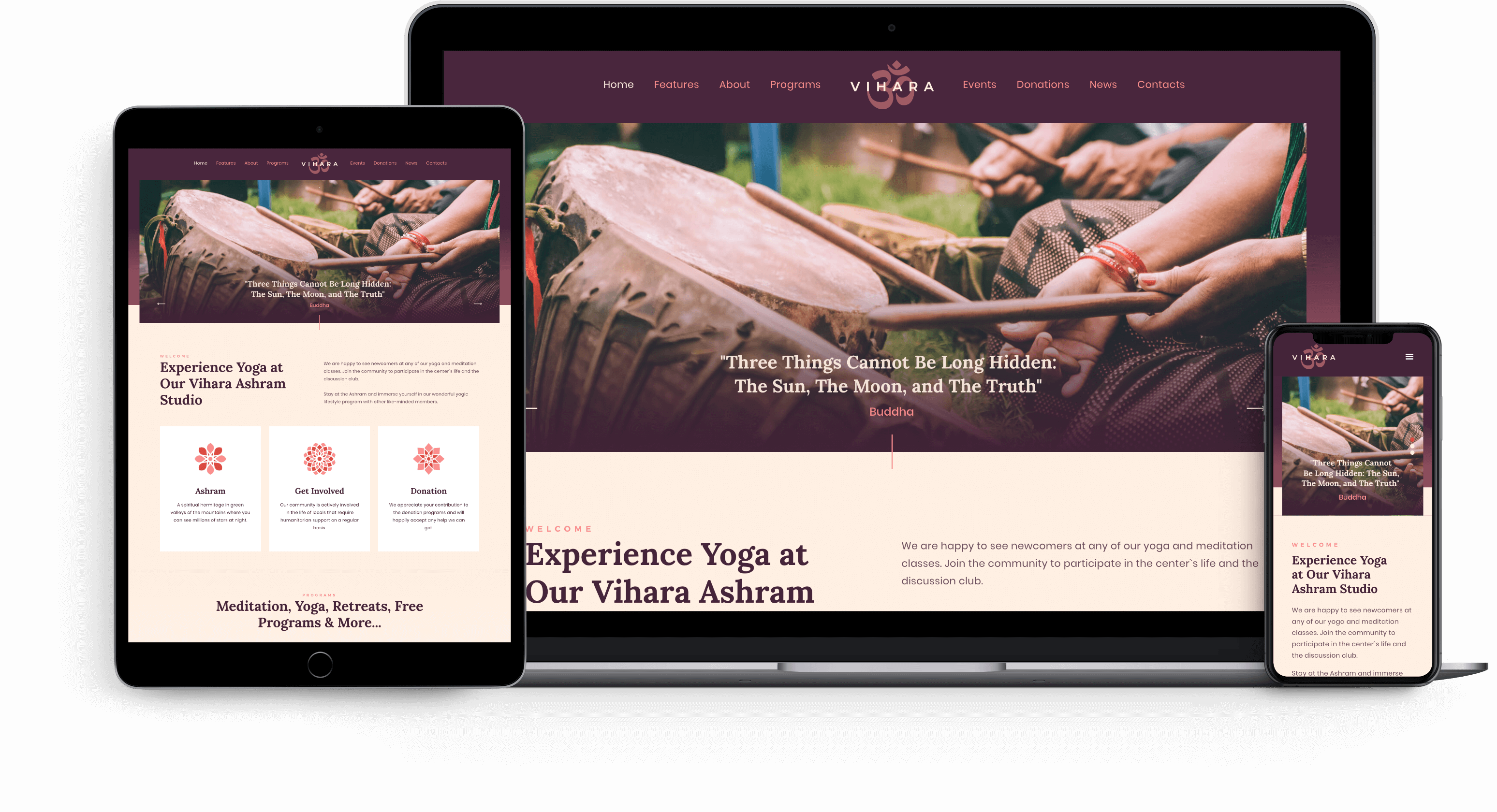 Vihara | Ashram Oriental Buddhist Temple WordPress Theme + RTL