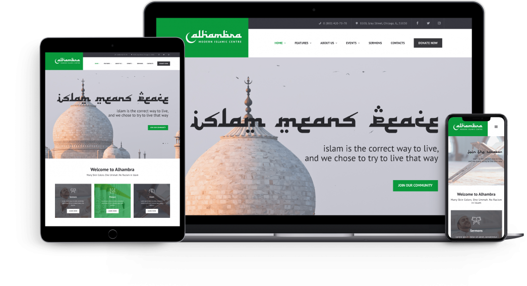 alhambra Mosque WordPress Theme